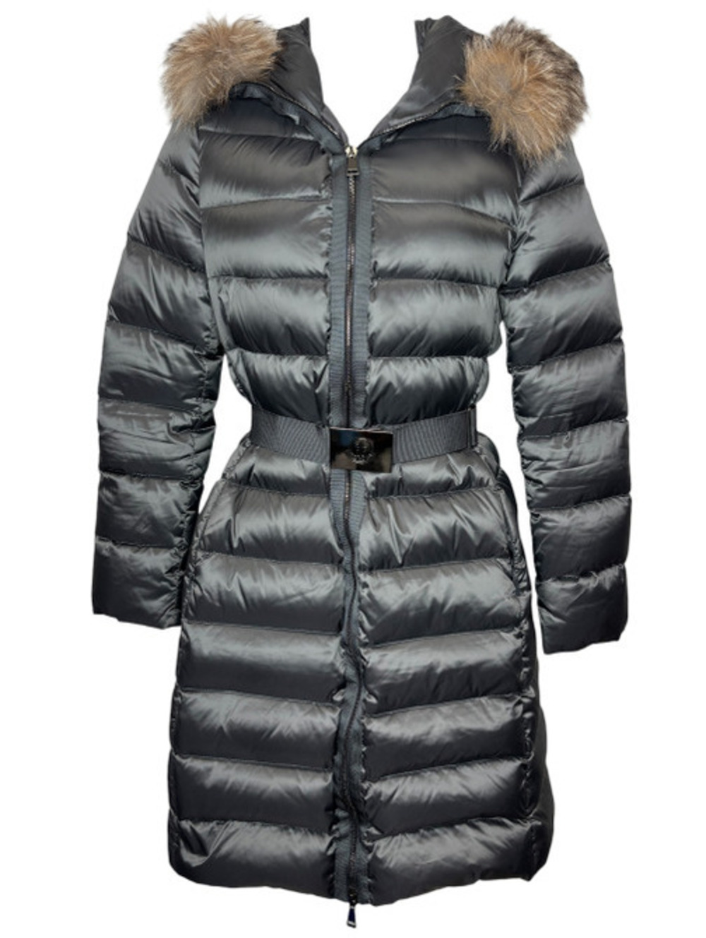 Moncler Tinuviel Fox Fur Trim Down Puffer Coat